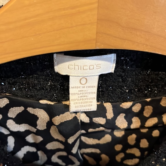 Chicos Rhinestone Collared Jacket size 0 - Picture 6 of 9